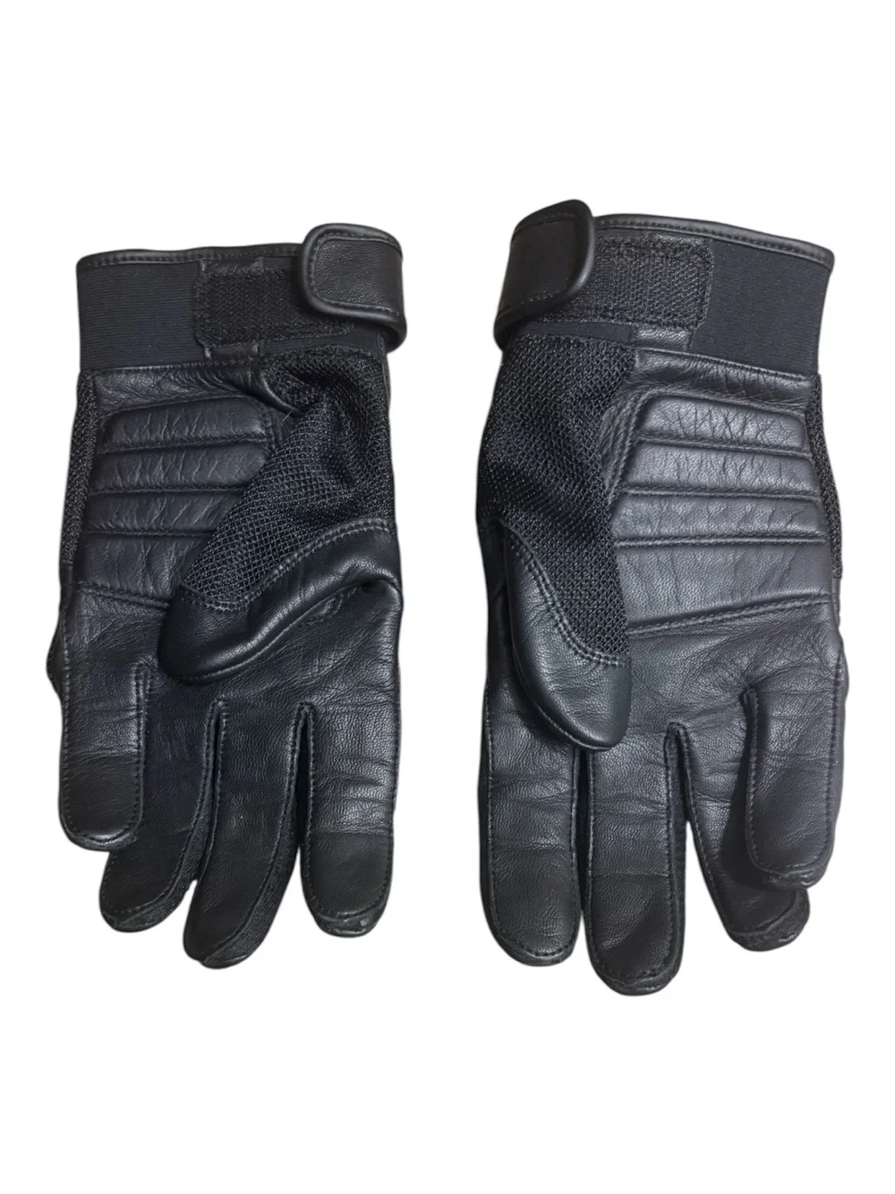 HARLEY-DAVIDSON Leather Riding Gloves in Classic Black Size Medium
